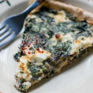 Quiche de fanes de radis et lardons au Thermomix