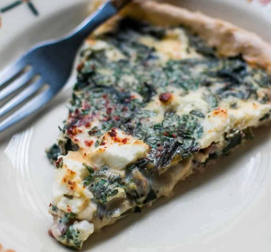 Quiche de fanes de radis et lardons au Thermomix