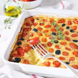 Clafoutis aux tomates cerises et au chèvre au Thermomix