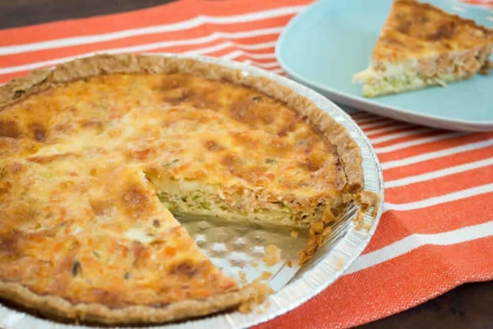 Tarte aux poireaux et au saumon fumé au Thermomix