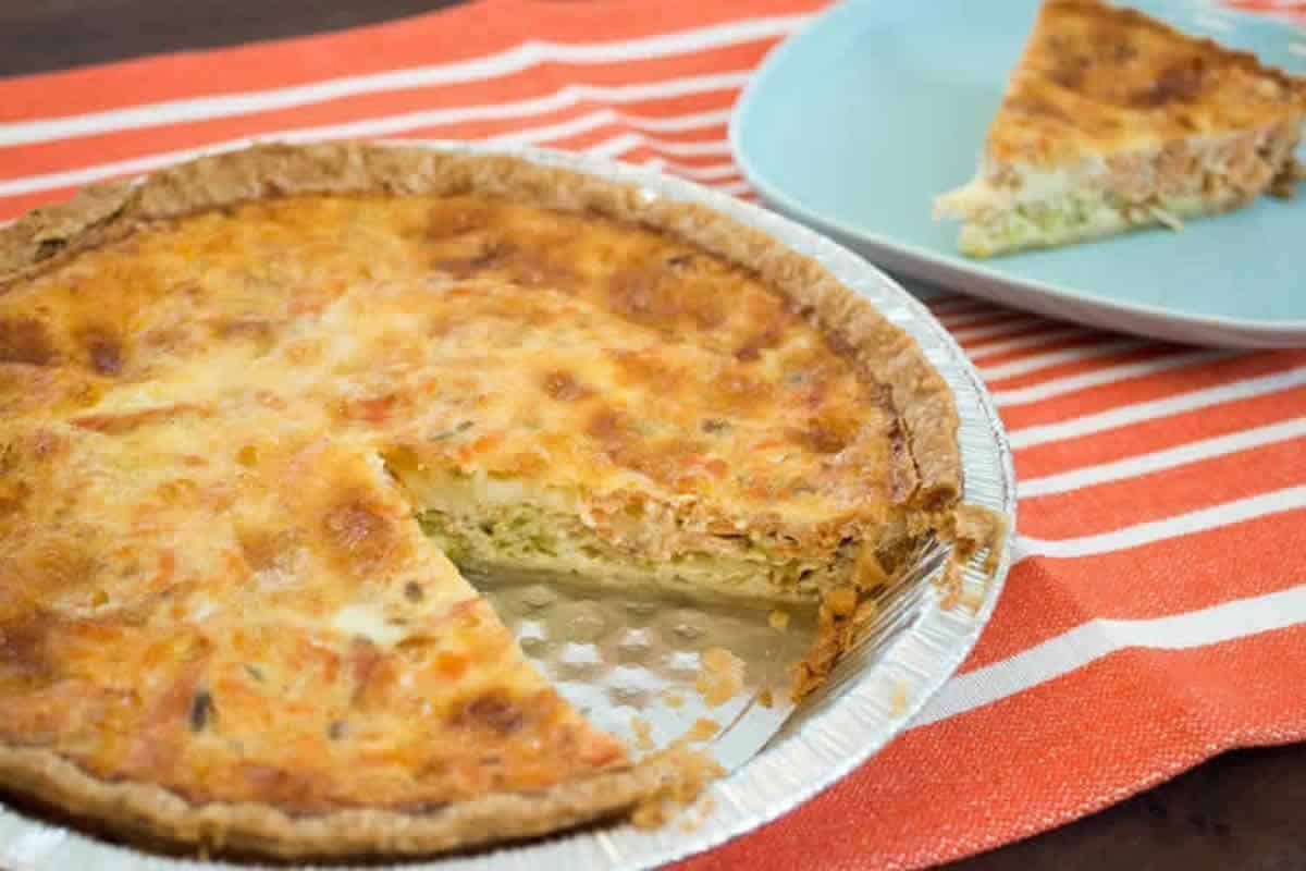 Tarte aux poireaux et au saumon fumé au Thermomix