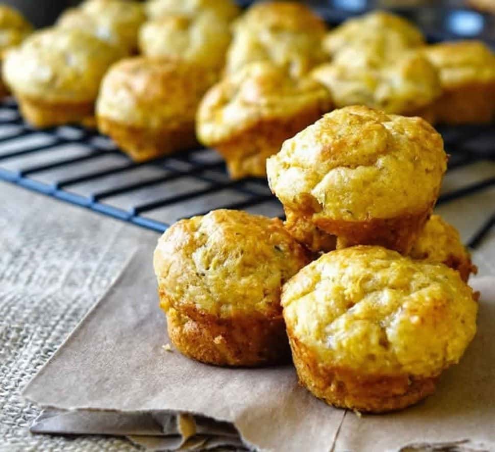 Muffins au chèvre frais et à la menthe au Thermomix